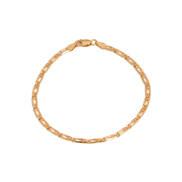18k Yellow Gold Elongated Link Bracelet