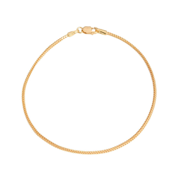18k Yellow Gold Foxtail Link Bracelet Italy