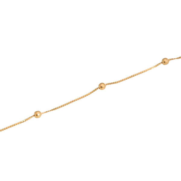 18k Yellow Gold Snake & Ball Bracelet