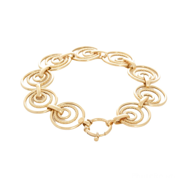 18k Yellow Gold Ladies Design Circle Bracelet