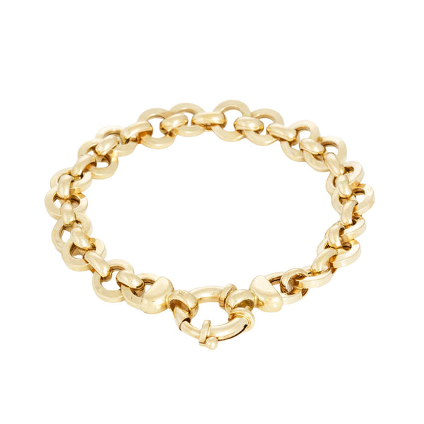 18k Yellow Gold Round Loop Designer Bracelet