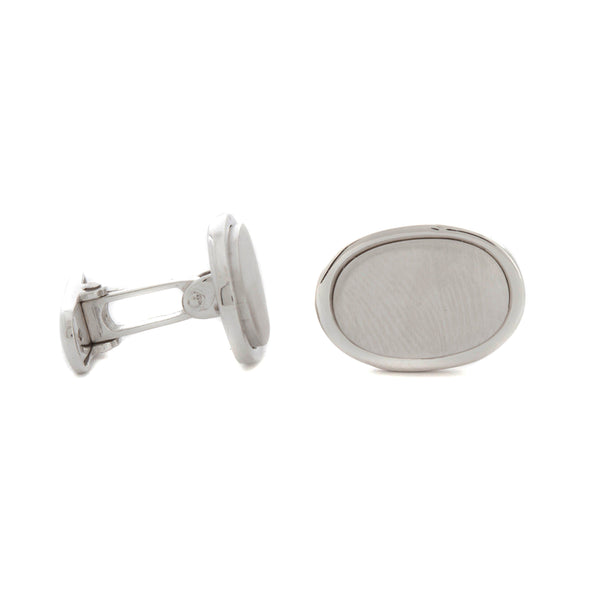 18k White Gold Cufflinks Imported Italy