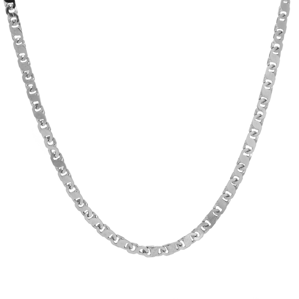 18k Solid White Gold Mancini Chain (20 3.26mm)