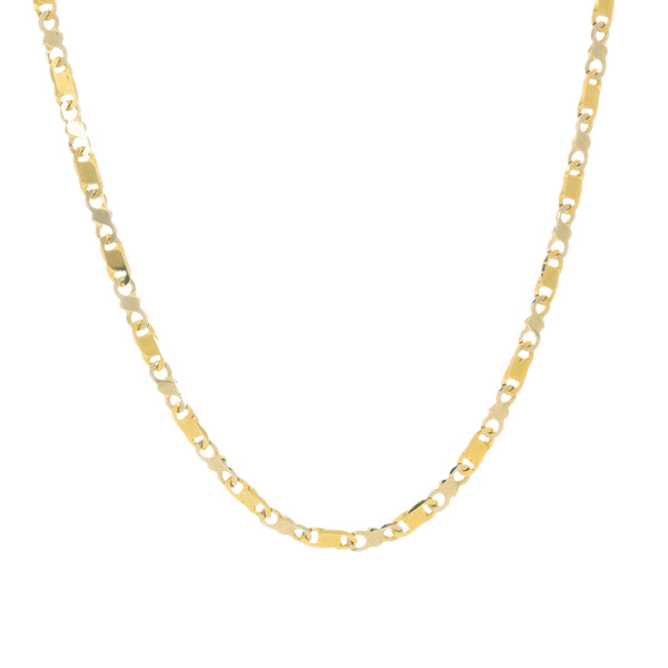 18k T-tone Solid Chain Italy 3.25mm