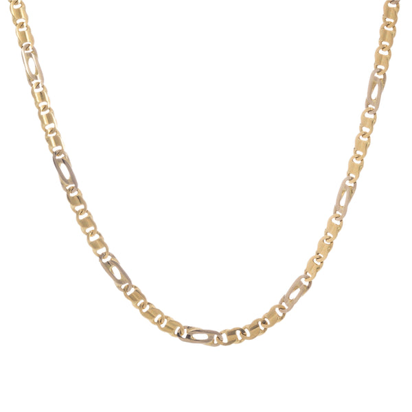 18k T-tone Solid Chain Italy 3.25mm