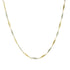 18k T-tone Rice Shape Solid Link Chain