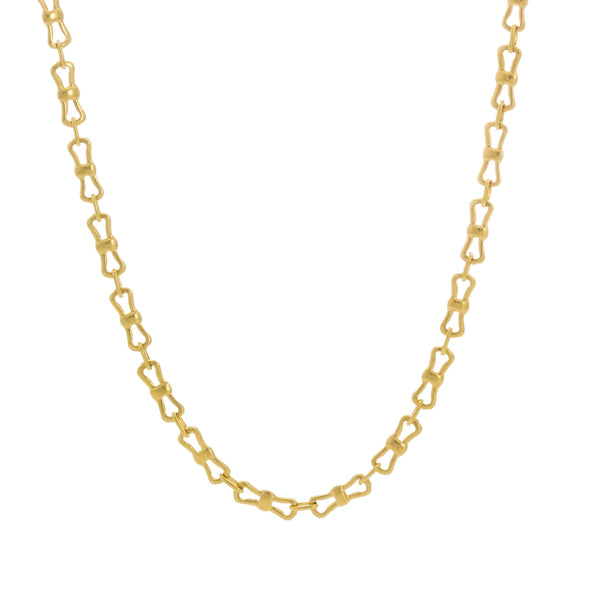18k Yellow Gold Bow Style Link 24 Chain