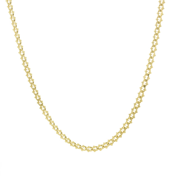18k Yellow Gold Solid Curb Link 24 Italy Chain