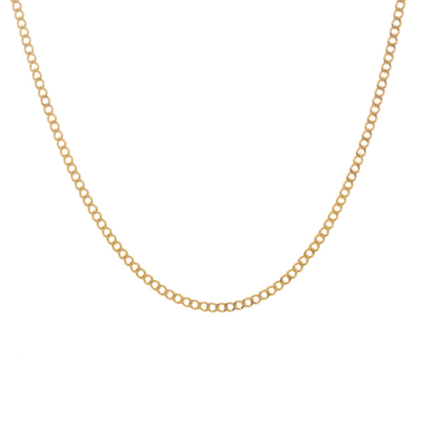 14k Yellow Gold Solid Cuban Chain