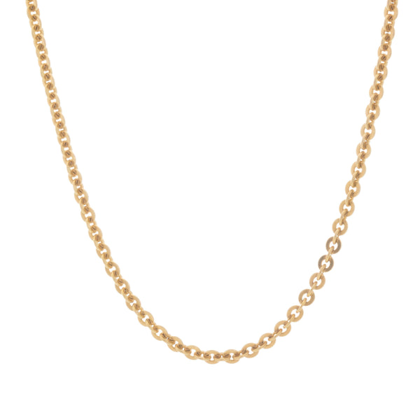 10k Yellow Gold Cable Link Solid Italy Chain