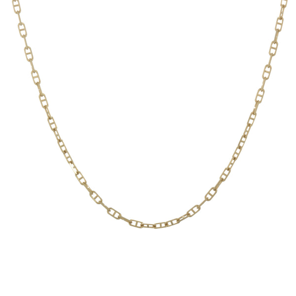 14k Yellow Gold Anchor Link Solid Chain