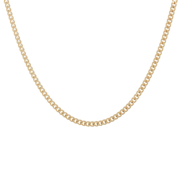 18k Yellow Gold Curb Link Chain Italy