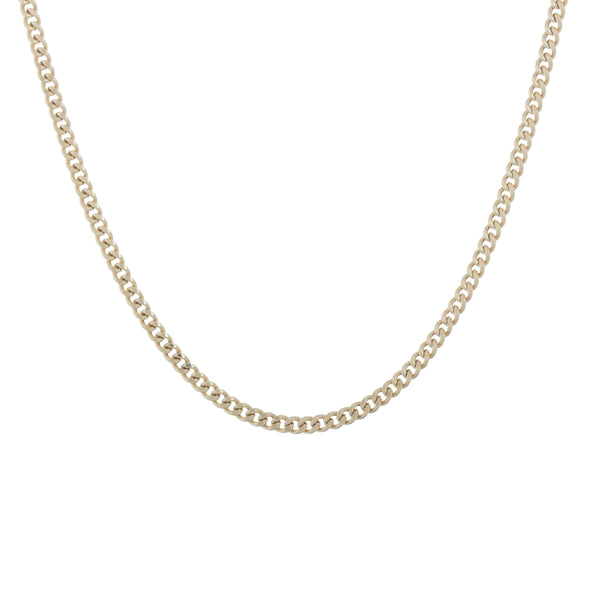 18k Yellow Gold Curb Chain Italy