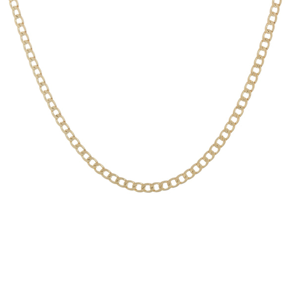18k Yellow Gold Curb Link Chain Italy