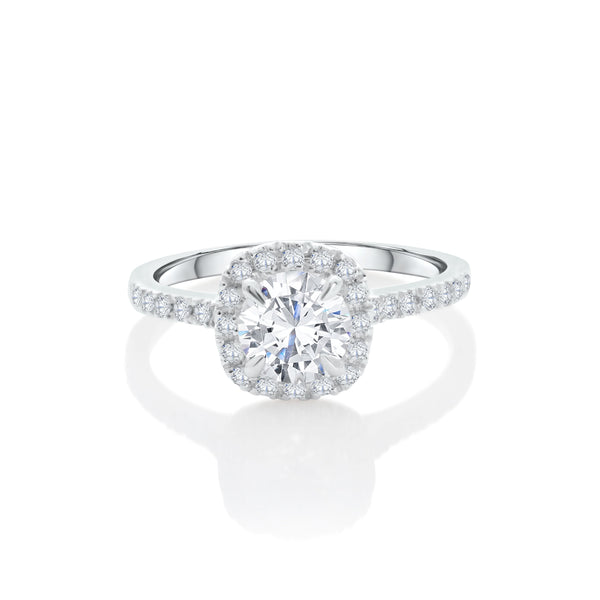 14k White Gold (1.40 Ct. Tw.) Halo Engagement Ring