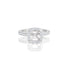 14k White Gold Round Diamond Half Shank Engagement Ring