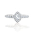 14k White Gold Marquise Halo Engagement Ring