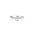 14k White Gold Oval Solitaire Engagement Ring