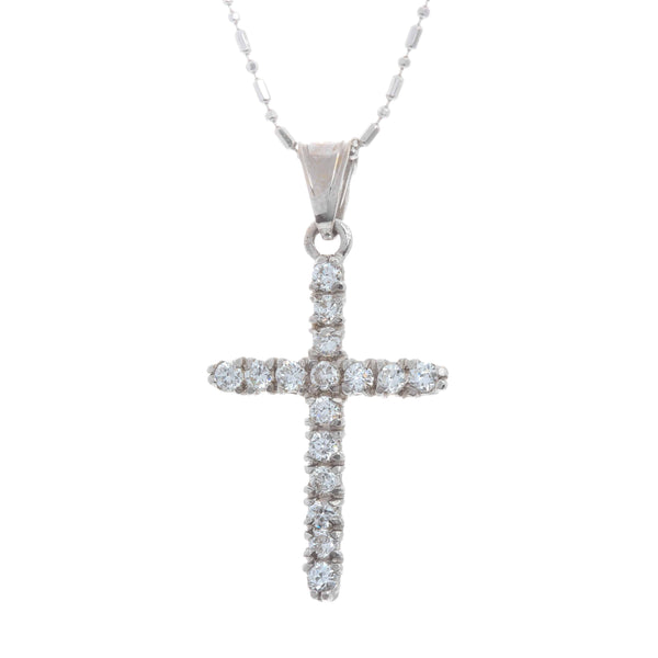 18k White Gold Cross of Crosses Necklace