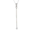 18k White Gold Pole Style Cubic Drop Necklace