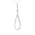 18k White Gold Checkered Moon Stone Drop Necklace