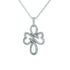 14k White Gold (0.30 Ct. Tw.) Diamond Cross Necklace