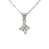 14k White Gold (0.50 Ct. Tw.) Quad Princess Diamond Necklace