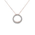 14k Rose Gold (0.50 Ct. Tw.) Diamond Circle Slider Necklace