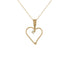 14k Yellow Gold (0.05 Ct. Tw.) Heart Single Diamond Necklace