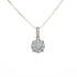 18k Yellow Gold (0.50 Ct. Tw.) Round Cluster Drop Necklace