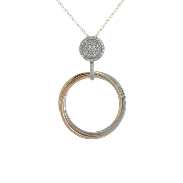 14k T-tone Round (0.50 Ct. Tw.) Diamond Necklace