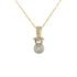 18k T-tone (0.05 Ct. Tw.)fancy Bezel Set Diamond Necklace