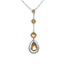 14k White Gold (0.30 Ct. Tw.) Quad Drop Diamonds Necklace