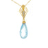 18k Yellow Gold Aqua Drop Necklace