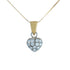 18k Yellow Gold Cubic Heart Drop Necklace