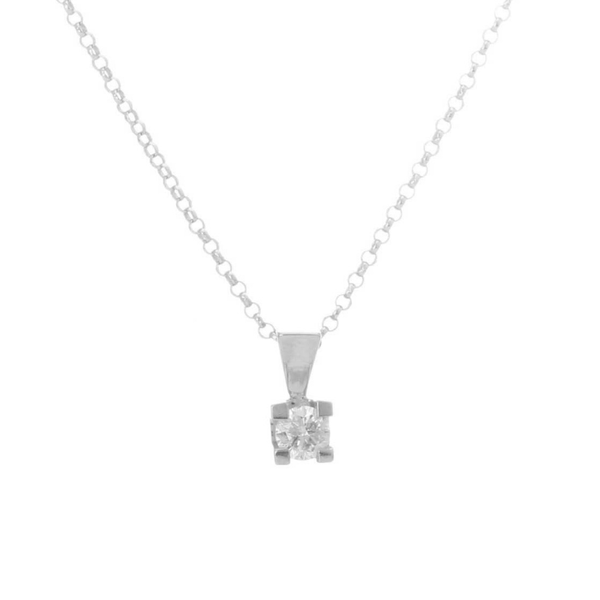 10k White Gold (0.20 Ct. Tw.) Diamond Necklace