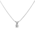 14k White Gold Round Cubic Necklace