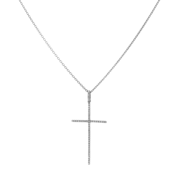 18k White Gold (0.17 Ct. Tw.) Diamond Necklace