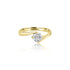 18k Yellow Gold Four Prong Swirl Charlotte Solitaire 