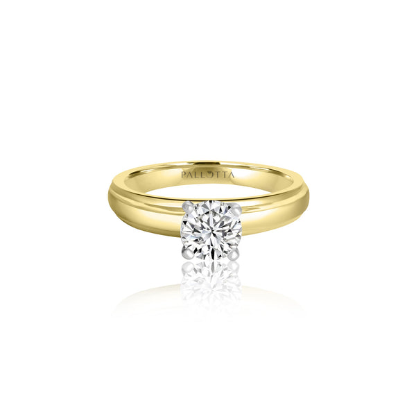18k Yellow Gold Four Prong Amelia Solitaire Engagement Ring