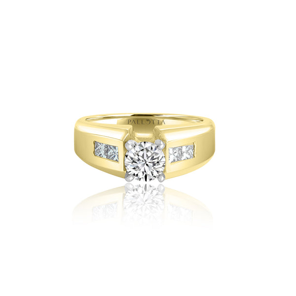 14k Yellow Gold Channel Set Engagement Ring