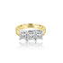 14k T-tone Three Prong Stone Engagement Ring