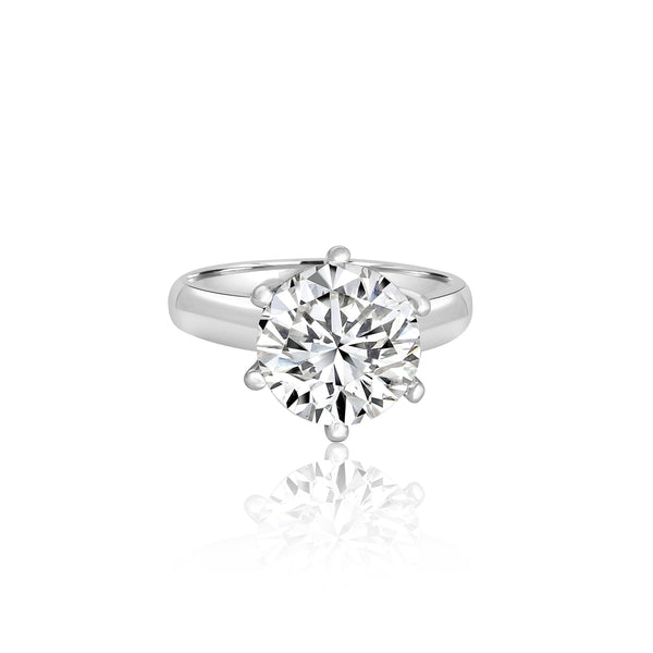 18k White Gold Solitaire Classic Engagement Ring
