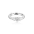 14k White Gold Bessel Set Engagement Ring Diamond 0.18 Ct Tw