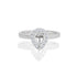 18k White Gold Pear Halo Engagement Ring