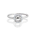 18k White Gold Round Halo Engagement Ring