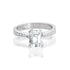 18k White Gold Emerald Engagement Ring