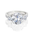 18k White Gold Round Three Stone Engagement Ring