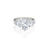 18k White Gold Pear Center & Accent Engagement Ring