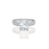 14k White Gold Oval Four Prong Engagement Ring